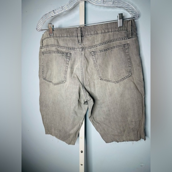 Frame NWT L’Homme distresssed men black denim short size 33 - Picture 3 of 4